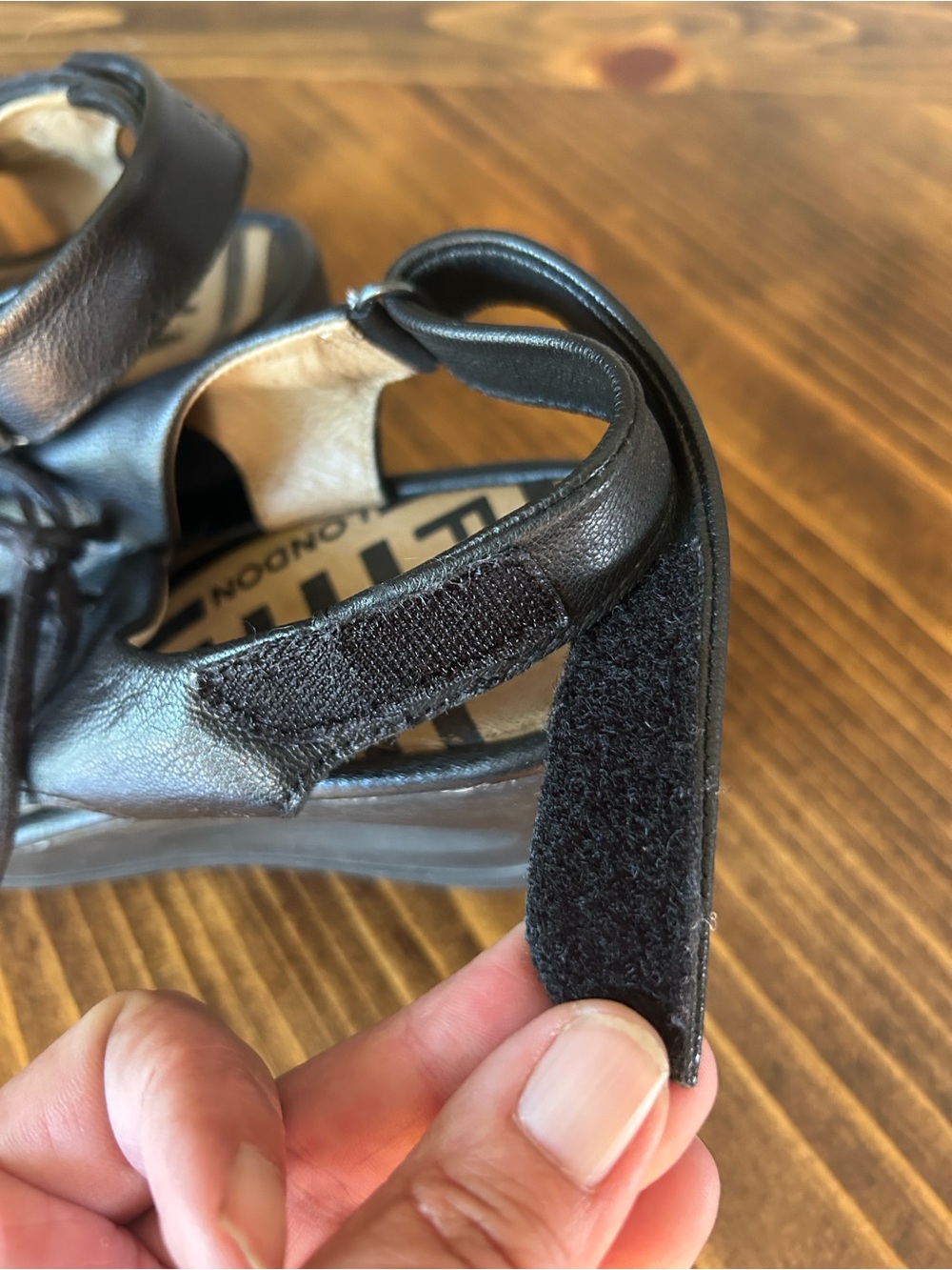 FLY LONDON Lace Up Wedge Sandals - Picture 3 of 8